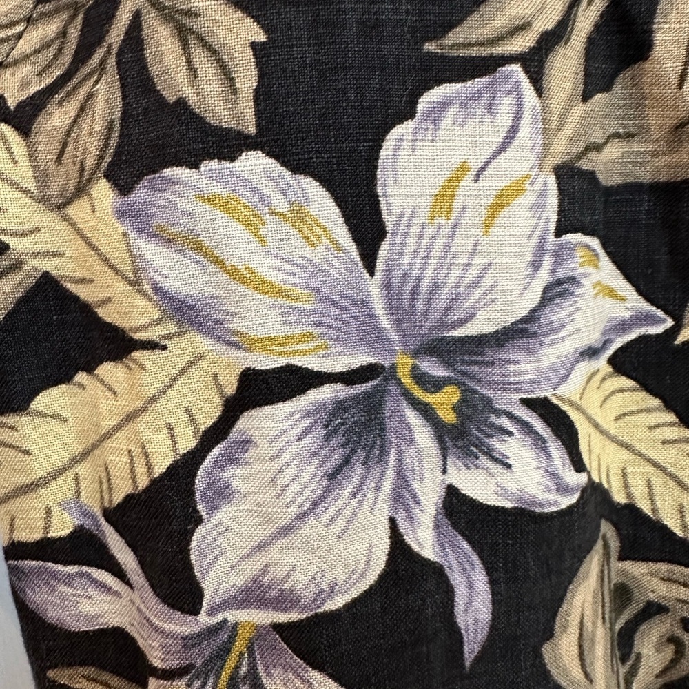 Vintage Jones New York Sport Linen Tropical Floral Midi Maxi Dress Chic Size 14W - Picture 5 of 10